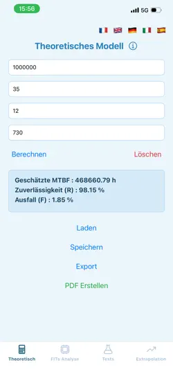 Captura de pantalla de Reliability Pro en iPhone 6