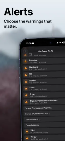 Скриншот NOAA Weather Radio на iPhone 5