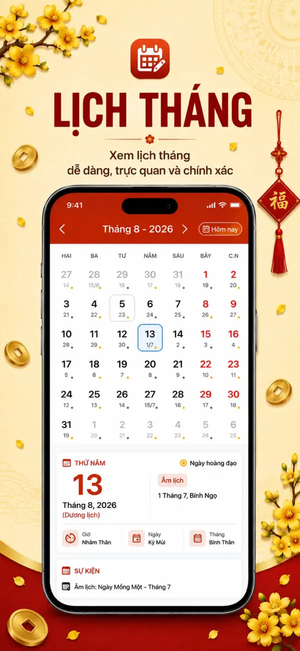 Screenshot #2 pour Lịch Vạn Niên - Lịch Âm