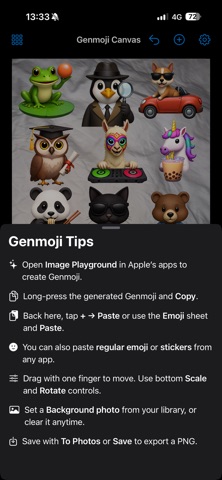 Genmoji Studio Canvas - Custom screenshot