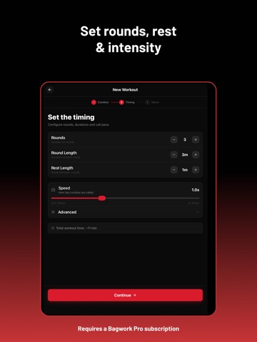 Bagwork: Boxing Combos & Timer iPad screenshot