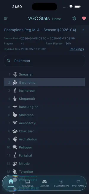 VGC Stats screenshot 1