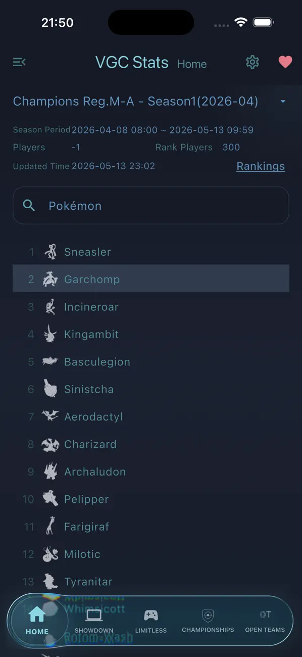 Screenshot #1 pour VGC Stats