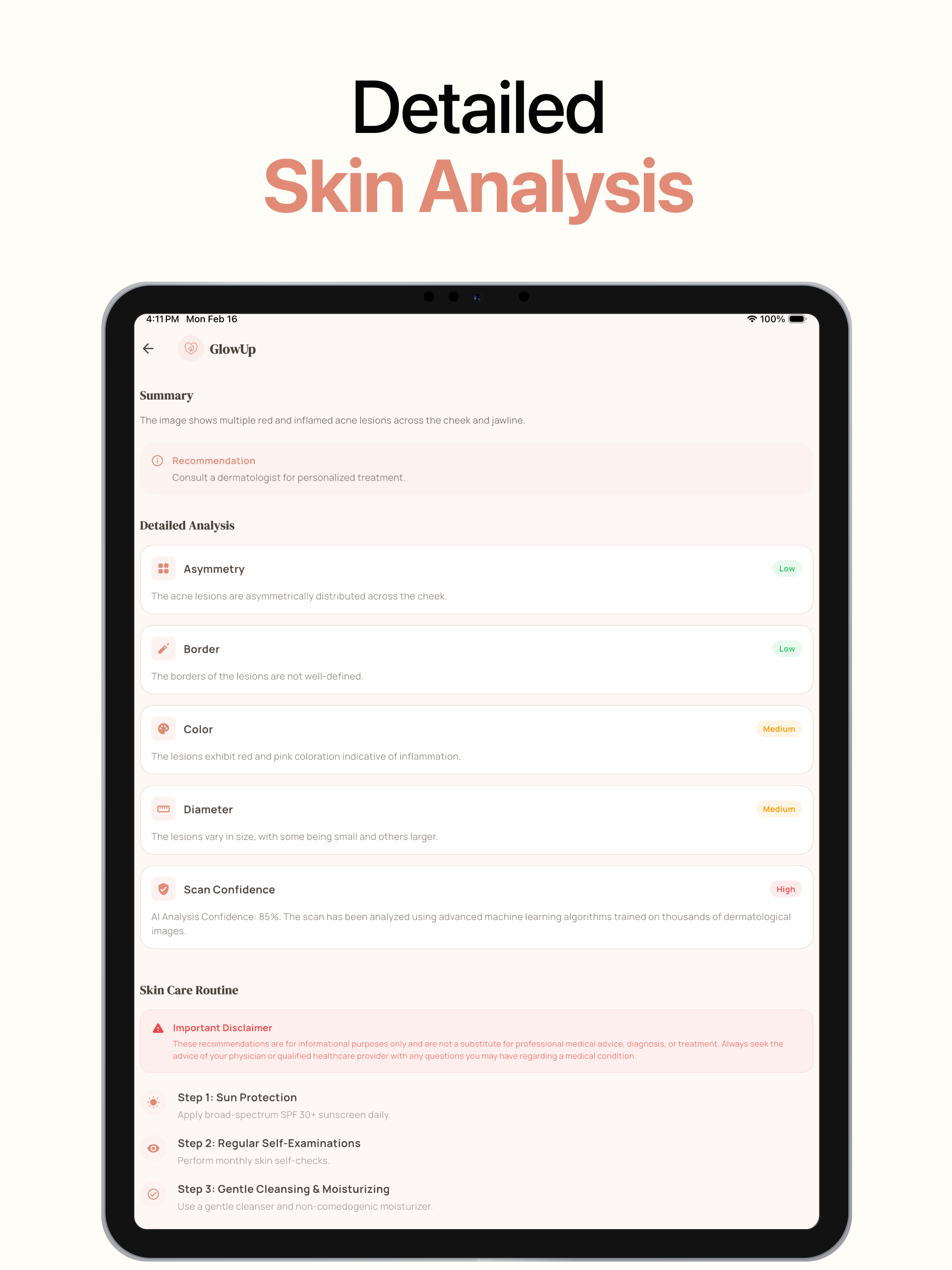 Skin Care Scanner - Glow Up