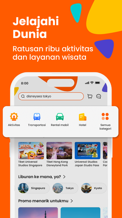 First App Store screenshot of Klook: Travel & Aktivitas