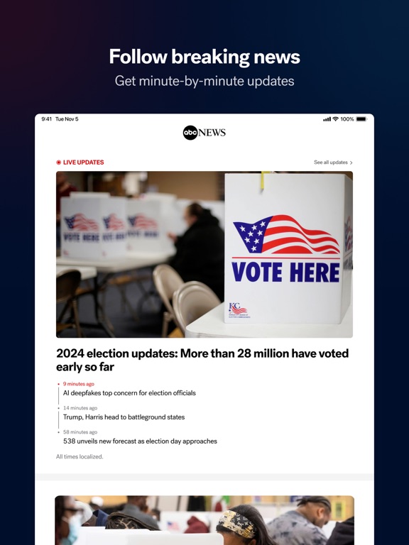 ABC News: Live Breaking News iPad screenshot 7 - News app