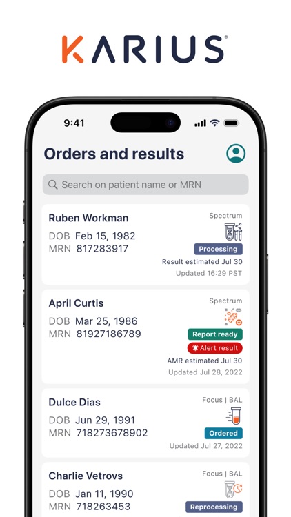 Karius Mobile Portal by Karius