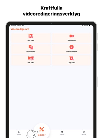 AnyREC: Skärminspelare, Dela iPad screenshot 3