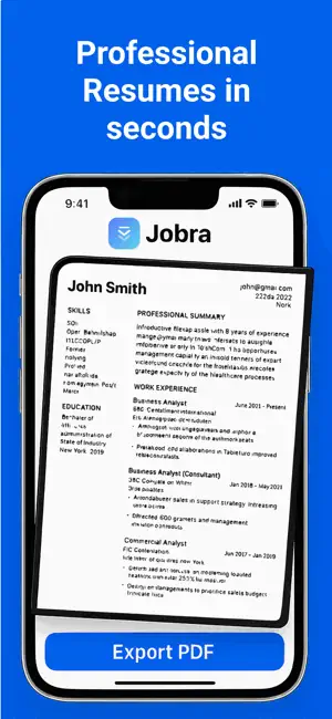 Jobra: Work Abroad Resume App screenshot 1