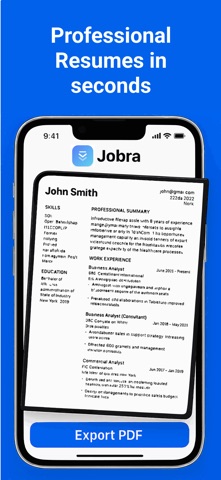 Jobra: Work Abroad Resume App iPhone screenshot