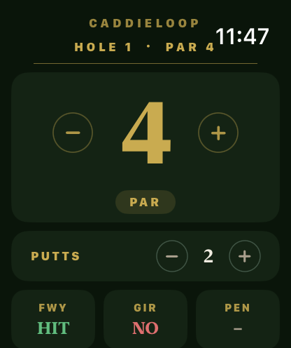 CaddieLoop: Golf GPS & Caddie