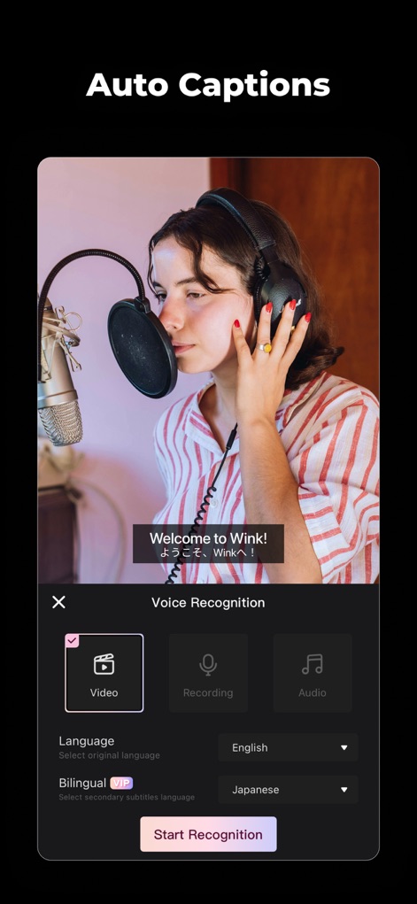 Wink: Video Enhancer & Editor - Automated Subtitle Generation