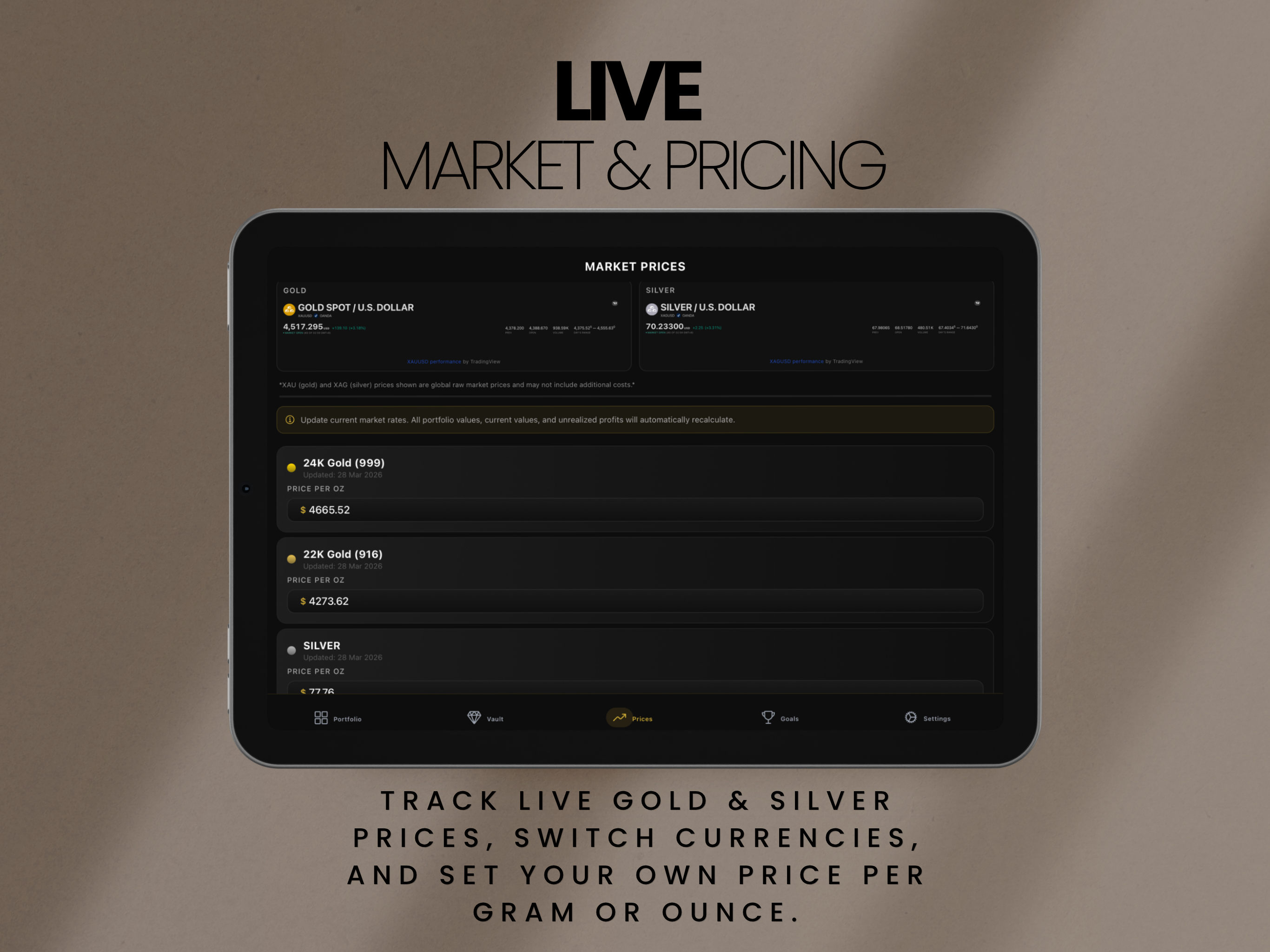 AgAu LOG – Gold & Silver