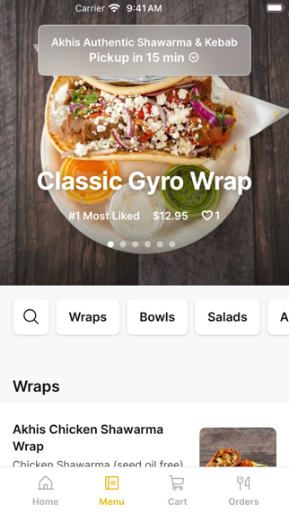 Akhis Authentic Shawarma iPhone screenshot 2 - Food & Drink app