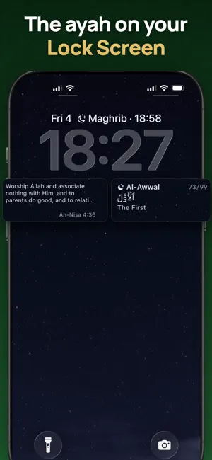 Quran Widget: Ayah & Namaz screenshot 1