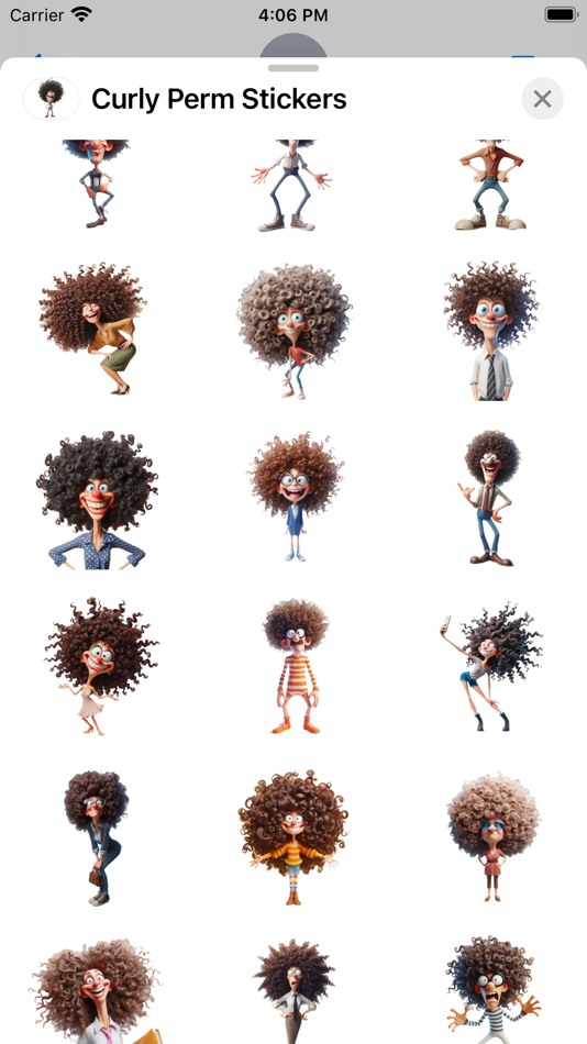 #2. Curly Perm Stickers (iOS) By: Paul Scott