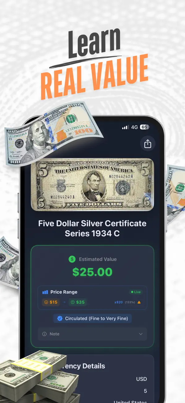 #2. Banknote Identifier Snap Value (iOS) Ved: Mehmet Yuksel Polat