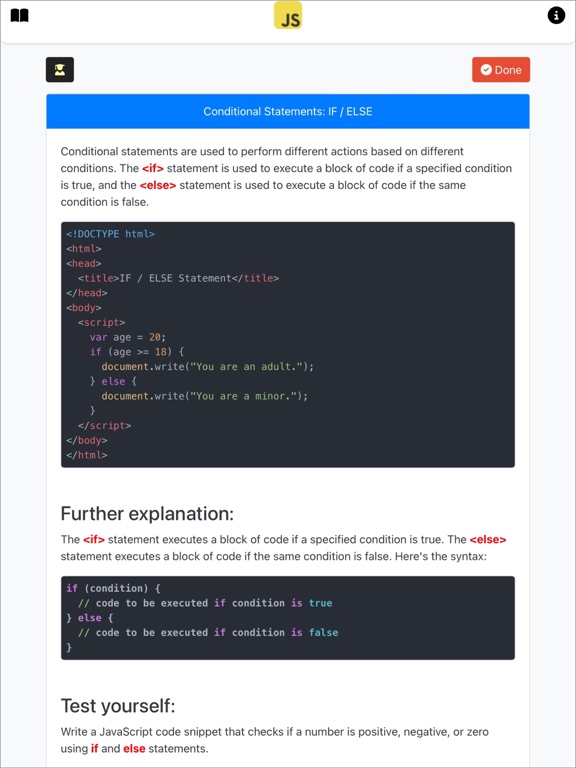 Screenshot #4 pour Learn Javascript for Beginners