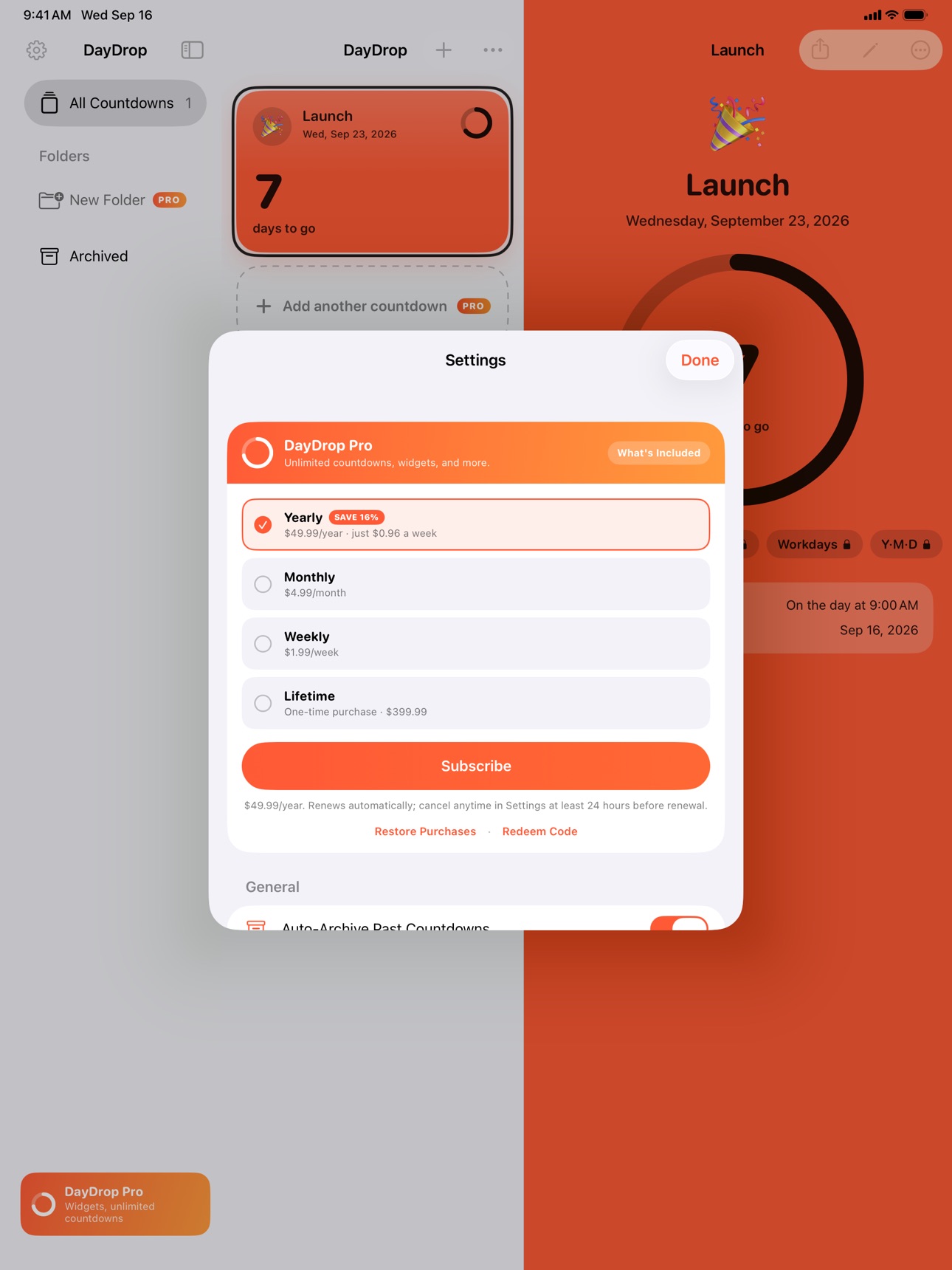 Screenshot 9 of DayDrop – Count the Days