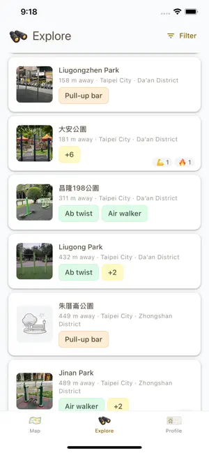 Cali Ape - Pull-up Bar Map screenshot 4