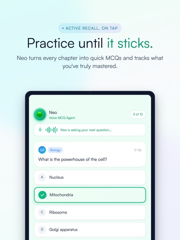 ARIA AI Tutor iPad screenshot