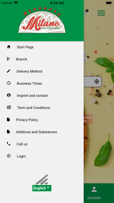 Pizzeria Milano Düren Screenshot