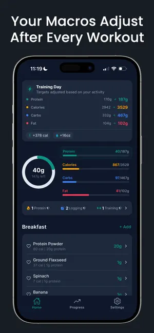 Staq: Macro & Workout Tracker screenshot 1