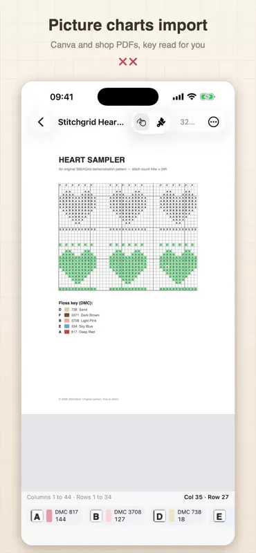 StitchGrid: Cross Stitch Chart screenshot 1 of 6