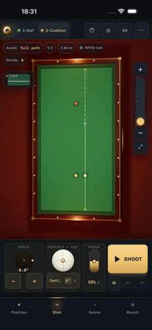 3ball: 3-Cushion Billiards screenshot 2