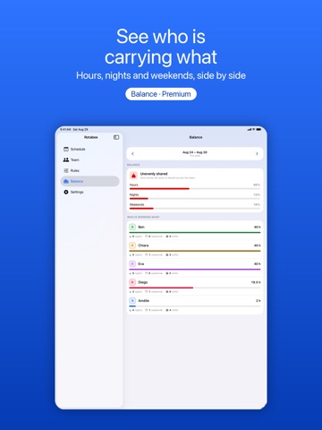 Rotabee - Shift & Rota Planner iPad screenshot
