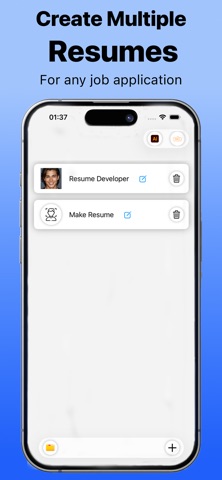 Make Resume - AI CV Editor iPhone screenshot