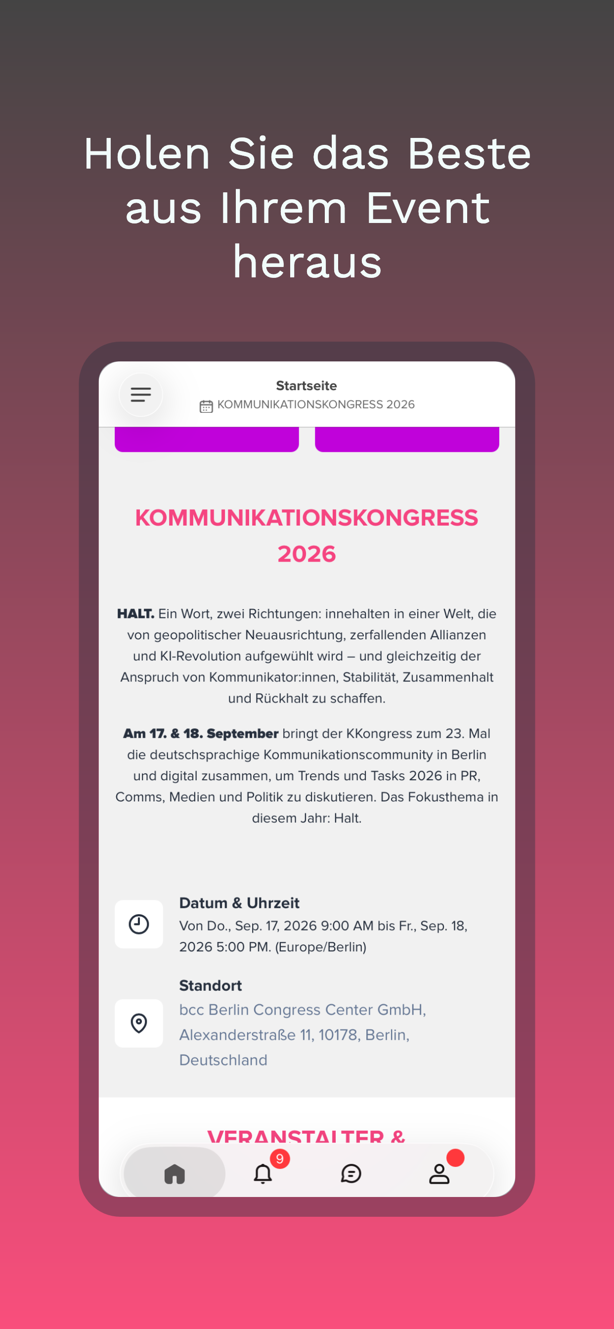 Quadriga Events screenshot 3