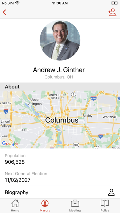 U.S. Conference of Mayors Screenshot