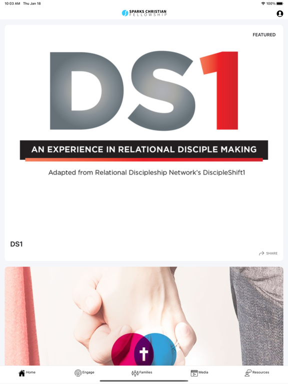 Sparks Christian Fellowship iPad screenshot 1 - Lifestyle app