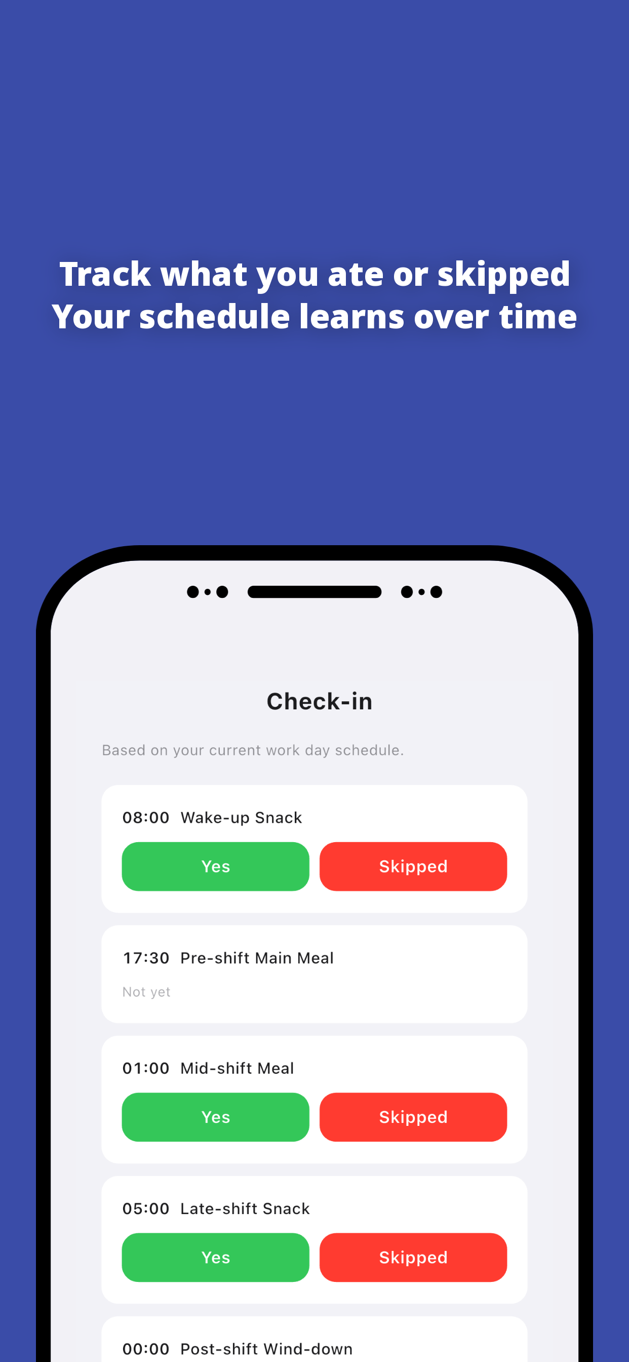 Night Shift Meal Schedule screenshot 3