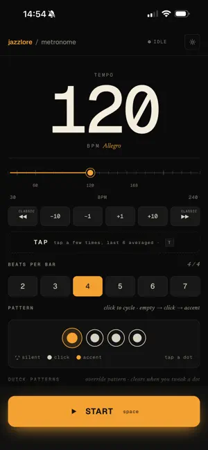 Jazzlore Metronome screenshot 1