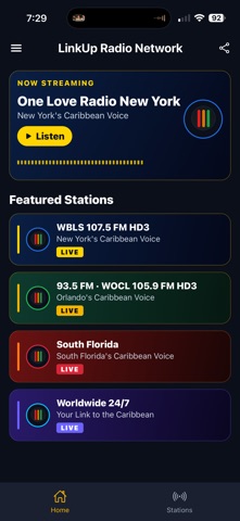LinkUp Radio Network iPhone screenshot