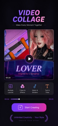 Wecol: Video Collage Maker app screenshot