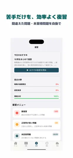Captura de pantalla de ビジネス・キャリア検定試験 経営戦略 2級 en iPhone 3