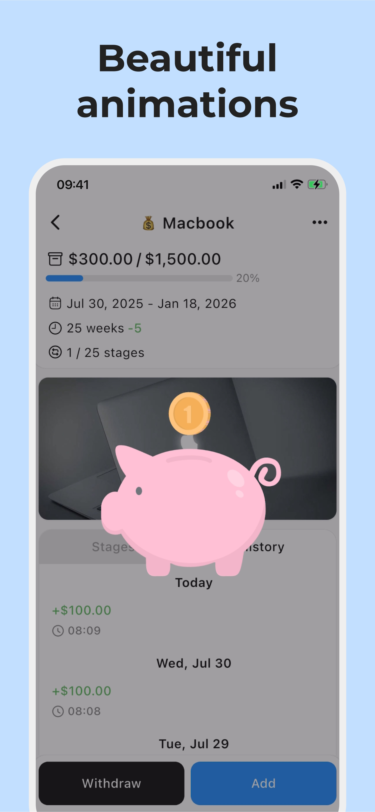 Savings Tracker: My Piggy Bank