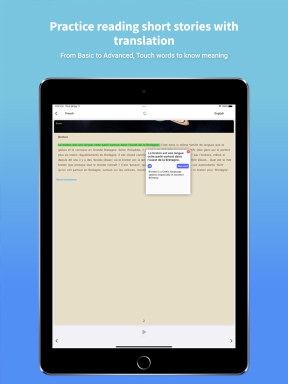 French Translator & Learn + iPad screenshot 5 - Productivity app
