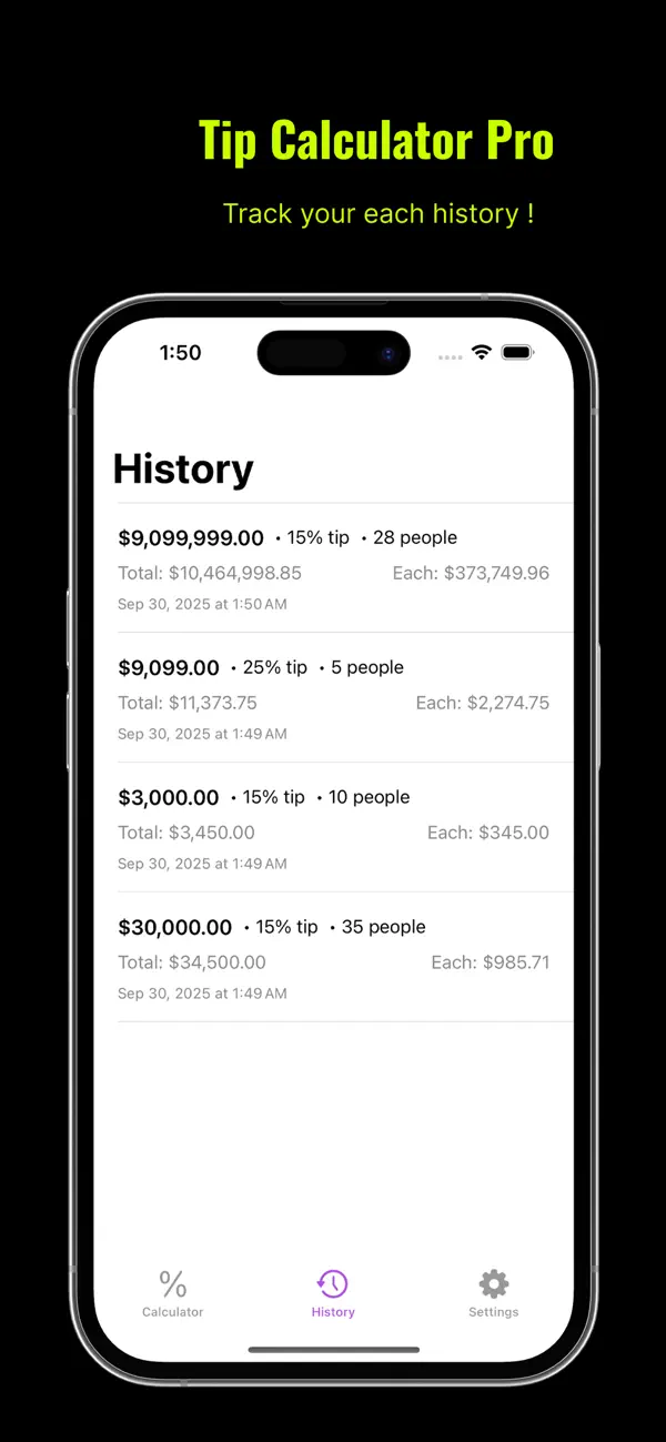 #3. Tip Calculator – Split Bill (iOS) By: Muhammad Mujahid Khan