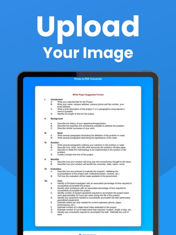 Pictures to PDF Converter iPad screenshot