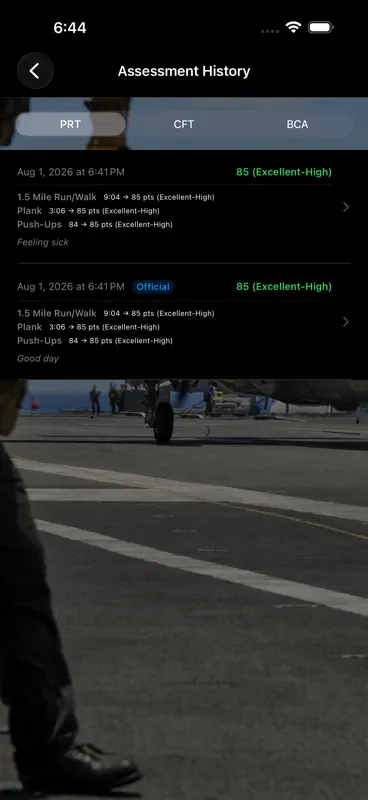Navy PFA Calc screenshot 9 of 10