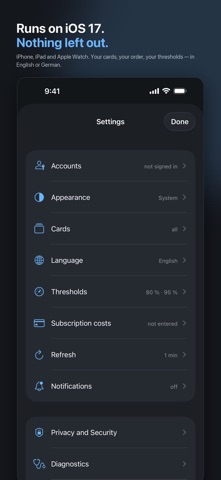 AI Cockpit: Usage & Limits Screenshot 5 of 6