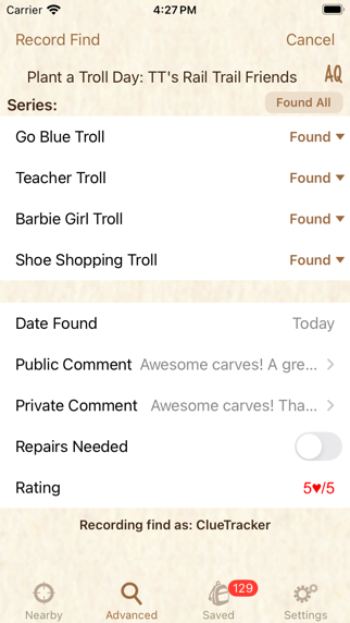 Clue Tracker for Letterboxing Screenshot