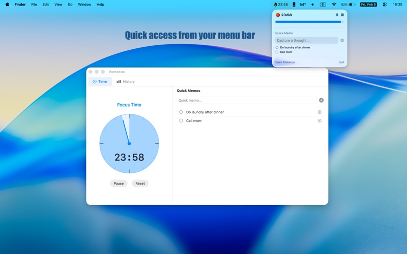 Pomocus: Focus & Memo Timer screenshot