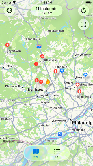Montgomery County Incidents iPhone screenshot 1 - News app