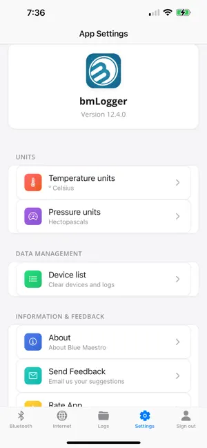 bmLogger screenshot 3