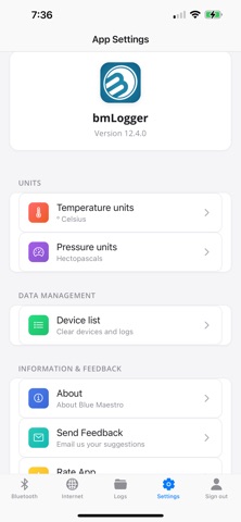 bmLogger screenshot
